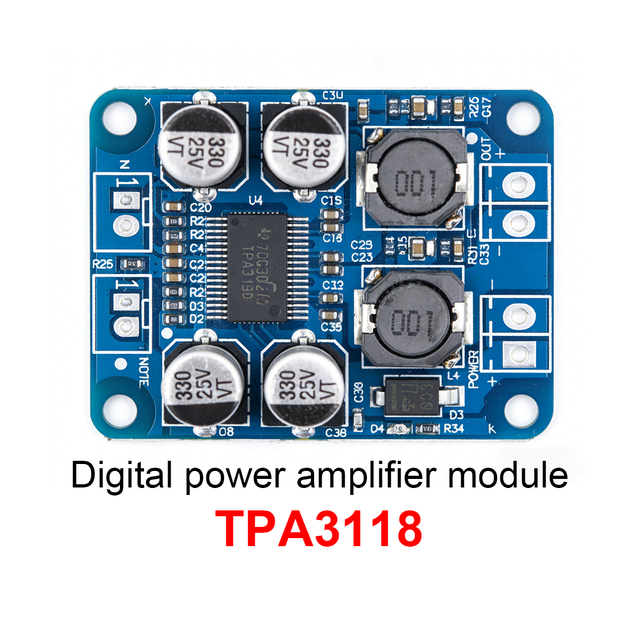 TPA3118 Mono-channel Development Board PBTL Module 60W Audio Speaker D-class Audio Amplifier Circuit