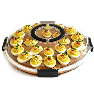 Plat à œufs à la <span class=keywords><strong>diable</strong></span> avec couvercle, récipient hermétique <span class=keywords><strong>pour</strong></span> servir et <span class=keywords><strong>transporter</strong></span> les amuse-gueules lors de la fête de Pâques - Product Image 2