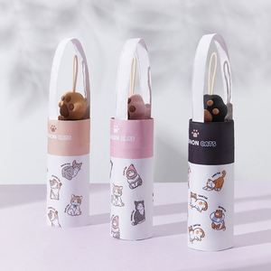 Parapluie de poche mini OEM personnalisé avec logo, protection UPF50, imprimé chat de dessin animé, pliable en 5 sections, pour femmes, école et voyage - Product Image 2