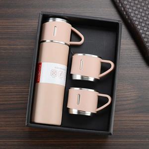 Geschenkset Flasche MIT tasse cách nhiệt chai nước Bộ Quà Tặng 304 SS chân không Flask & phích với 3 nắp kinh doanh giveaway - Product Image 1
