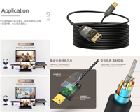 Câble DP 8K 60HZ 10m, MT-VIKI DP 1.4 Bande passante 32 Gbps