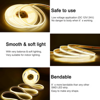 Bande LED COXO Cob pour extérieur, IP68, IP67, IP65, étanche, certifiée CE, RoHS, UL, 24V, 12V, 8mm, 5mm, bande LED pour extérieur, étanche