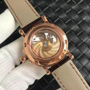 Montre mécanique automatique de luxe avec boîtier en acier inoxydable, cadran en cristal saphir, bracelet en cuir PU, résistance à l'eau 5BAR - Product Image 3