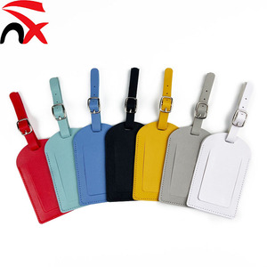 Porte-cartes de bord en cuir PU multicolore avec logo personnalisé, cordon de suspension, étiquette de bagage pour les vacances - Product Image 1