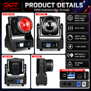 ไฟส่องเคลื่อนที่แบบลำแสง RGB IP20 จากโรงงานโดยตรง 1 ชิ้น 120W LED พร้อมหลอด LED 5050 จำนวน 24 ชิ้น รองรับ RDM DMX512 สำหรับใช้ติดตั้งในโรงละครและสตูดิโอ - Product Image 4