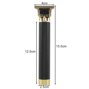 Cortadora de Pelo Retro T9, Cuchilla de Acero Inoxidable, Longitud Ajustable, Inalámbrica, Recortadora de Pelo Eléctrica, Cuerpo de Aleación de Aluminio, USB - Product Image 2