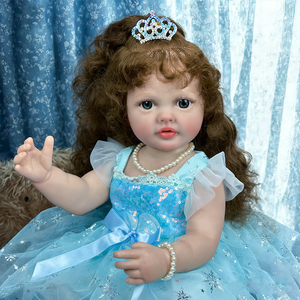 <span class=keywords><strong>Muñecas</strong></span> Reborn Kindure de 22 Pulgadas, <span class=keywords><strong>Muñecas</strong></span> de Cuerpo Suave, <span class=keywords><strong>Muñecas</strong></span> Grandes con Piel Pintada en 3D, Bebés Realistas, Juguetes de <span class=keywords><strong>Muñecas</strong></span> Reborn - Product Image 4