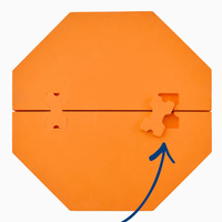 Table de Mahjong Hexagonale Américaine Pliable en EVA de 33 Pouces pour Jeux de Cartes et de Plateau OEM ODM