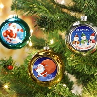 Großhandel Hochwertige Weihnachtskugeln Baumdekoration Xmas Blanko-Ornamente 8cm Sublimations-Personalisierte Hängende Dekorationskugeln