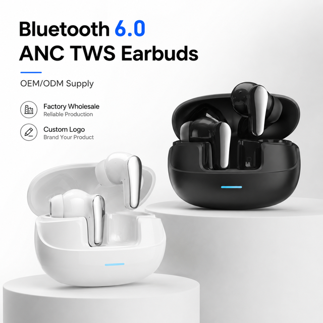 2026 Custom Logo Wholesale AB5656C Chip In-Ear TWS  Wireless Earphones for Sports Games Active Low Noise Cancelling