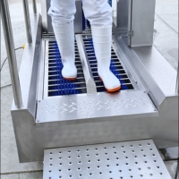 Station d'hygiène alimentaire personnalisable : Lave-chaussures, désinfection des mains et portique d'accès