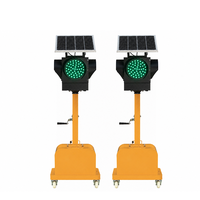 Feux de signalisation mobiles solaires personnalisés avec logo, 300 mm, batterie 38 Ah, pour les opérations portuaires et logistiques