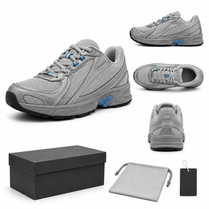 Baskets de course rétro en maille respirante unisexe, légères avec semelle amortissante, pour le jogging quotidien en extérieur, prêtes à être expédiées - Product Image 5