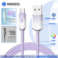 Cable Tipo-C de 65W de Alta Calidad, Trenzado de Nailon, Carga Rápida PD, Cable de Datos USB OEM para Teléfono, Tableta, Portátil, Cables USB C