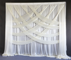 10ftx10f negro blanco telón de fondo cortinas boda telón de fondo para boda evento Fiesta - Product Image 6