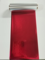 CINTA DE IMPRESORA DE RESINA DE COLOR ROJO BRILLANTE DE METAL UTILIZADA PARA IMPRESORA DE ETIQUETAS
