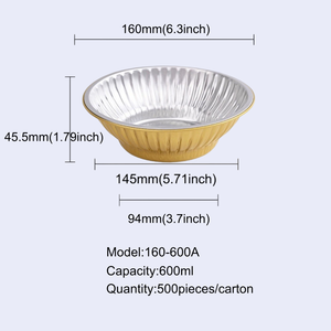Bol en aluminium de qualité alimentaire de 600 ml avec couvercles, étanche, pour la conservation des aliments, adapté à la restauration, au barbecue, à l'emporter, aux pique-niques, aux voyages en camping - Product Image 2