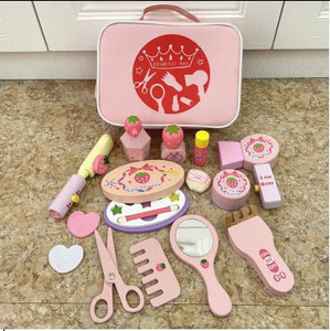 Caja de Maquillaje de Madera para Niñas, Mini Set Educativo de Belleza y Moda con Casa de Juegos y Componentes de Rompecabezas - Product Image 6