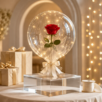 Grand ballon géant de 18 pouces, rose, à bulles, pour fête, thème anniversaire, Noël, carnaval, fête foraine
