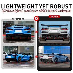 Nuevo alerón trasero de fibra de carbono seca estilo ZR1 para Chevrolet Corvette C8 Z06, piezas de coche de carreras. - Product Image 2