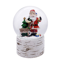 Cadeau de décoration de vacances en résine 80mm 100mm 120mm 150mm Globe d'eau bricolage verre vide boule de neige boule de neige avec base en résine pour réparation