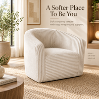 Fauteuil d'appoint moderne en velours côtelé souple sculpté avec dossier incurvé et assise profonde, idéal pour appartement et hôtel, amovible