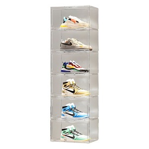 Supeni ชั้นวางรองเท้าแบบหมุนได้360องศาสำหรับใส่ในตู้เสื้อผ้าอุปกรณ์เสริมสำหรับสัตว์เลี้ยงกันฝุ่นดีไซน์แบบโปร่งใสน้ำหนักเบาหรูหราสไตล์พิเศษ - Product Image 2