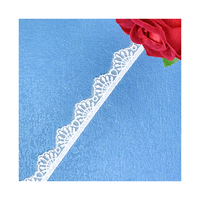 LEIXUSI Bordure en dentelle blanche en maille de 1,8 cm, dentelle brodée pour vêtements, literie, accessoires de robe