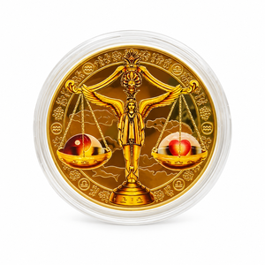 Moneta Commemorativa Segni Zodiacali 2026 - 12 Costellazioni Astrologia in Metallo Placcato Oro con Custodia - Product Image 5