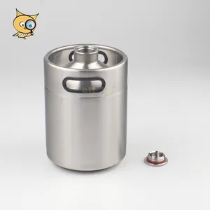 ALLIN Bán Chạy Nhất 304 Thép Không Gỉ Sử Dụng Nhà Bar 2L Kép Tường Cách Nhiệt Dự Thảo Bia Keg Mini Growler