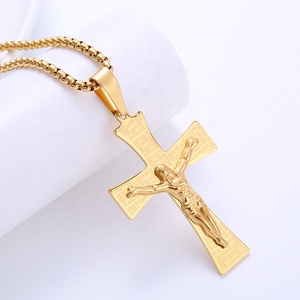 Opular Old lross taintaintaintainrist Rist eligious esue Crucifix Ross endant Ant eckecklace For Men - Product Image 5