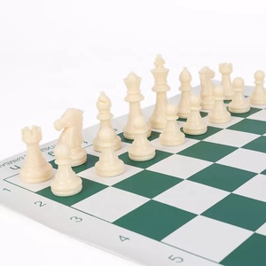 Portable Folding Regulation Tournament Roll-Up Staunton <strong>Chess</strong> Mat <strong>Board</strong> and <strong>Chess</strong> Pieces Game Set With Travel Storage Bag - Product Image 6