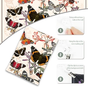 Gros Vintage Papillon Vertical Floral Plante <span class=keywords><strong>Tapisserie</strong></span> Tenture Murale pour <span class=keywords><strong>Chambre</strong></span> Dortoir Salon - Product Image 3
