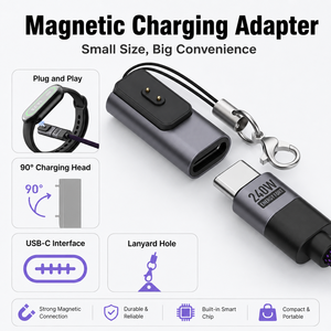 Adaptador de Carga <span class=keywords><strong>Magnético</strong></span> USB-C SIKAI para Xiaomi Smart Band, <span class=keywords><strong>Cargador</strong></span> Tipo-C para Reloj, Convertidor de Carga Portátil para Viajes y Actividades al Aire Libre - Product Image 4