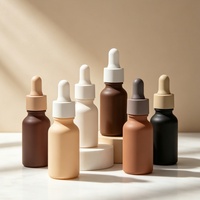 Botol Penetes Kaca Transparan 10ml 20ml 30ml, Wadah Mini untuk Minyak Esensial, Cairan Penumbuh Rambut & Botol Isi Ulang Kosmetik