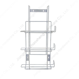 <b>Wall</b> Mounted 3 Tier Glove Box Organizer Metal <b>Hanging</b> Medical Kit <b>Storage</b> Rack Rectangle White - Product Image 3