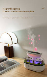 Diffuseur de parfum en forme de goutte de <span class=keywords><strong>pluie</strong></span> avec musique à <span class=keywords><strong>bruit</strong></span> blanc et lumière LED, humidificateur ultrasonique d'huiles essentielles en gros - Product Image 5