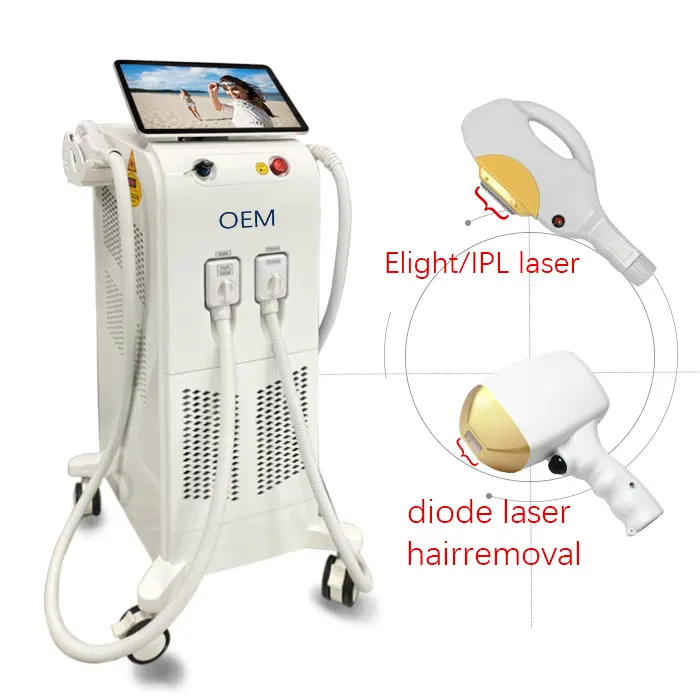 IPL RF Nd Yag Permanent Laser Hair Removal and Skin Rejuvenation Machine 4 in 1 Tattoo removal Technology OEM