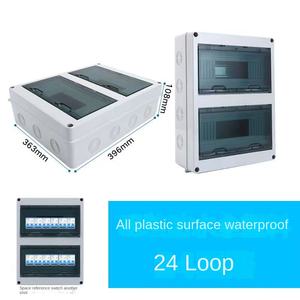 Caja de Conexiones Eléctrica de Plástico Trifásica de 24 Vías ZHENXING HT-24, Impermeable IP65, de ABS, para Montaje en Panel, con Interruptor MCB - Product Image 3