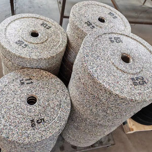 Pelat Beban Barbell Logo Kustom 20kg Pelat Bumper Karet Diskon Pelat Beban Bumper Latihan yang Dapat Disesuaikan - Product Image 1