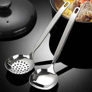 Cuillère de cuisine en acier inoxydable 316L, cuillère à soupe carrée, cuillère ajourée pour service buffet, usage hôtelier - Product Image 3