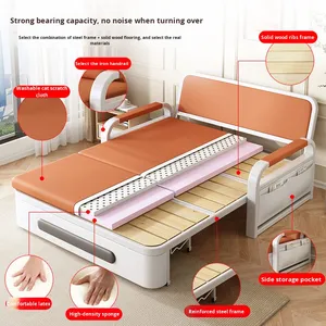 Ghế sofa giường gấp tiết kiệm không gian, dành cho một người, khung kim loại, phù hợp với phòng khách và ban công căn hộ nhỏ - Product Image 3