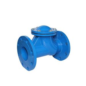 วาล์วตรวจสอบแบบแนวนอนเหล็กหล่อชนิดหน้าแปลนแบบสวิง วาล์วทางเดียวเพื่อป้องกันการไหลย้อนกลับในท่อส่งน้ำมันแรงดันต่ำ - Product Image 1