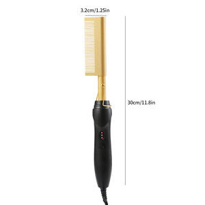 Los panales calientes más populares y <span class=keywords><strong>Curlin</strong></span> 500 grados plancha plana Etiqueta Privada alisador de pelo rápido presionando peine caliente eléctrico - Product Image 5