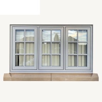 Fenêtre à battant horizontal en alliage d'aluminium à rupture de pont thermique, double vitrage trempé, insonorisée, design moderne pour usage résidentiel