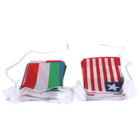 Banderoles personnalisées banderoles bannière mini polyester tissu chaîne drapeau différents pays suspendus chaîne drapeau