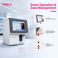 Analyseur d'hématologie entièrement automatique DIRUI, machine de comptage des cellules sanguines de haute précision pour laboratoire clinique
