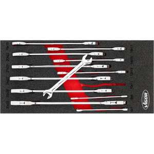 VIGOR - V6721N Jeu de clés à fourche double (12 pièces) -Clés ouvertes EAN 4047728084802 - Product Image 1