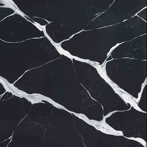 حجر الكوارتز من العقيق الاصطناعي ، لوح من حجر الكوارتز ، سطح أسود مصقول أبيض طويل ، حجر الكوارتز لأسطح العمل - Product Image 3