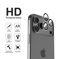 Protection d'objectif d'appareil photo en verre HD haute transparence en aluminium, film trempé pour caméra arrière pour iPhone 16 17 Pro Max